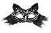 Venetian Masquerade Mask Women's Sexy Black Glitter Fancy Cat Lace Eye Mask (Cat Masquerade Mask)