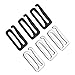 30 Pieces Metal Swim Suit Bra Hooks Replacements Bra Strap Slide Hook Nylon Coated 9 Shape (Inner Diamater 25mm, Black/Silver)