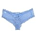 YiZYiF Sissy Pouch Men's Lingerie Floral Lace Bikini Briefs Criss Cross Jockstraps Panty Blue Medium