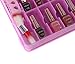 Zoostliss Transparent Pink Universal Clear Nail Polish Organizer Holder -Store 48 Bottles Adjustable Dividers