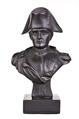 danila-souvenirs French Emperor Napoleon Bonaparte Stone Bust Statue Sculpture 13,5 cm black