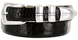 Marin Silver Italian Calfskin Leather Designer Dress Golf Belt for Men