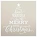 Have Yourself A Merry Little Christmas Stencil by StudioR12 | Tree with Star | Song Lyric | DIY Script Holiday Home Decor | Reusable Mylar Template | Craft & Paint Wood Signs | SELECT SIZE (14