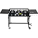 Barton Portable Propane 87,000-BTU Triple-Burner Outdoor Camp Stove Side Table Patio Cooking Wheel w/Regulator 4 Hook Utensil Holderthumb 3