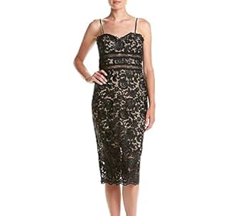 Xscape Midi Floral Lace Illusion Sheath Dress 8 at Amazon Womenâs Clothing store: