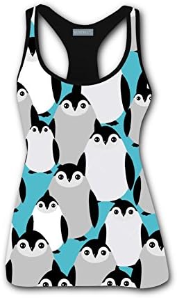 CuGuGo Womens Penguin 3D Print Tank Top Sleeveless