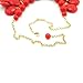 Coffled Women's Alloy Chain Acrylic Chunky Statement Bib Necklace (Multi-color) 18 (Rose Red)