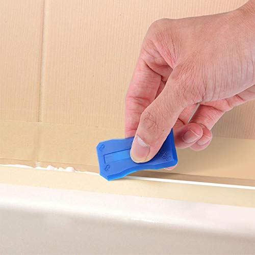 12 Pieces Caulking Tool Kit Sealant Tools Silicone Sealant Finishing Tool Grout Scraper Caulk Remover and Caulk Nozzle and Caulk Caps (Blue) - Thumbnail 2