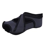 Vbestlife Ballet Yoga Socks,1 Pair Professional Non Slip Skid Pilates Barre Ballet Socks Fitness Training Yoga Dancing Socks Shoes for Women(M-Grey)