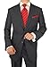 Gino Valentino Men's Two Button Jacket Flat Front Pants Ticket Pocket Suit
