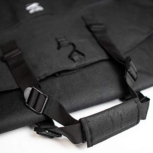 66 In Premium Trifold Garment Bag for Travel | Extra Long Women Dress, Men Suit, Wedding and Formal Gown | Hanging, Breathable, Foldable, 7 Pockets, Full Length Airplane Traveling Carry On for Clothes