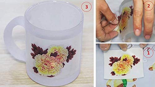 20 Sheets A4 Inkjet Water Slide Decal Transfer Paper, image transfer sheets, DIY photo transfer paper on glass, wood, ceramic, metal, plastic and more. Clear waterslide paper for Inkjet Printer