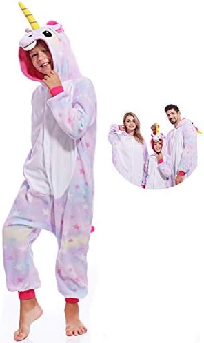 Kids Onesies Unicorn Pajamas Halloween Christmas Costume One Piece Cosplay Sleepwear for Girls Boys
