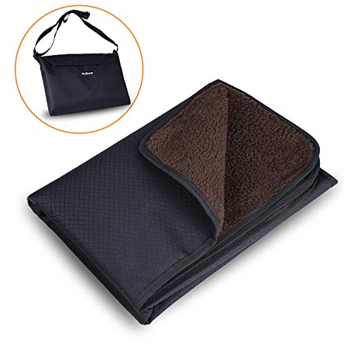 PetBonus Collapsible Dog Blanket, Waterproof and Washable Mat with Shoulder Bag, for Bed Sofa Car Seat and Outdoor, Large, 47 x 35 inches