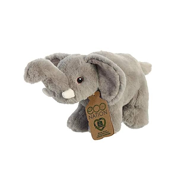 Aurora World Aurora, 35002, Eco Nation, Elefant, 25cm, Plüschtier, Grau – Bild 4
