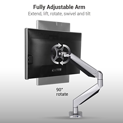 image for Loctek D7R Swivel Gas Spring Single LCD Arm Stand monitor Mount, Suppo
