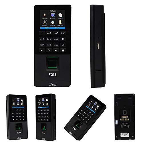 LIBO Biometric Fingerprint Recognition RFID Access Controller Time Attendance Machine Employee Checking-in Payroll Recorder TCP/IP/USB,10pcs 125KHz Keyfobs (F213)