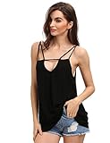 ROMWE Women's Casual Tops Backless Sexy Short T Shirt Tank Top Black L