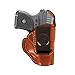 DeSantis Summer Heat IWB Holster - Concealed Carry Gun Holster for Men and Women, Premium Saddle Leather, Fits Ruger LCP .380 Cal, LCP Custom .380, LCP II, LCP Max, KelTec P3AT - Right Hand Draw, Tan