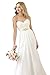 Dreambridal Simple A Line Chiffon Bride Wedding Dress, White, Size 2