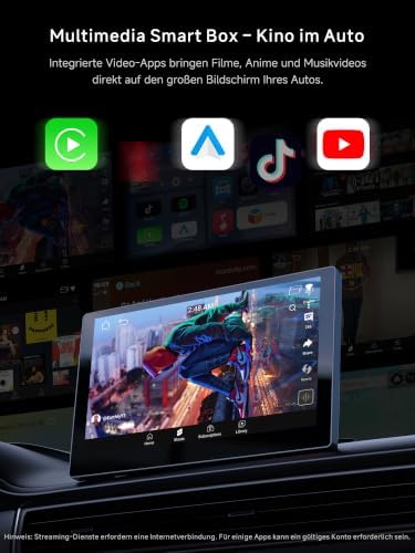 Carplay Wireless Adapter, AI Box Android Auto für YouTube/Netflix, 4+32GB — Foto 3 von 8