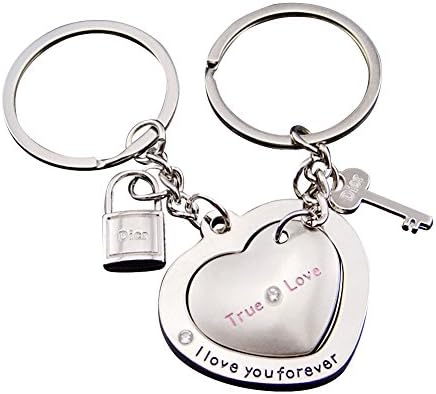 Galaxia Air Retro Style Simple Heart Couple Key Chain