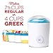 Dash Greek Yogurt Maker Machine with LCD Display + 2 BPA-Free Storage Containers with Lids: Perfect for Organic, Sweetened, Flavored, Plain, or Sugar Free Options for Baby, Kids, & Parfaits - White