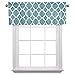Flamingo P Moroccan Valance Curtain Short Window Treatment for for Kitchen Living Dining Room Bathroom Kids Girl Baby Nursery Bedroom (Teal - 52