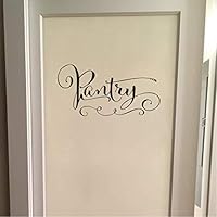 Pantry Decal - Pantry Wall Decal or Door Decal - Kitchen Wall Decal Home Decor Vinyl Sticker (Black,p)