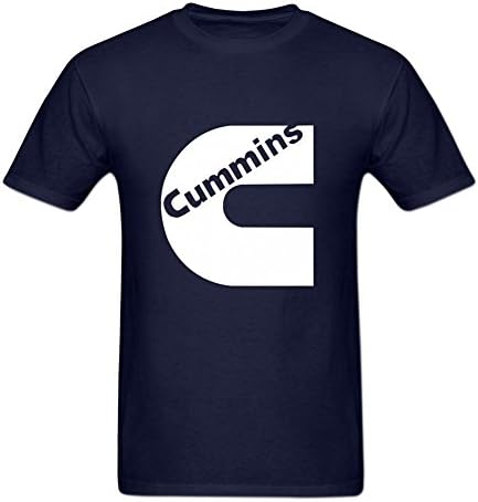 YHLN Diy Cummins Men's 100% Cotton Short Sleeve T-Shirt M Blue
