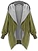 DJT Women's Hooded Zip-up Lightweight Coat Jacket