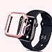 Haluoo Bling Bumper Case Compatible with Apple Watch 40mm 44mm, Crystal Diamond Plate Frame Protective Face Cover Protector Aluminum Bumper Shell for Apple iWatch Series 4 40mm 44mm (Pink, 40mm)thumb 2
