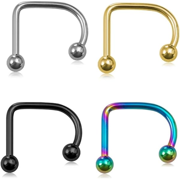 Amazon.com: Lcolyoli 16G Surgical Steel Lip Hoop Rings C-Shaped Barbell  Monroe Labret Medusa Piercing Jewelry for Women Men 18 Pieces Silver-Tone  Rose Gold Black : Clothing, Shoes & Jewelry