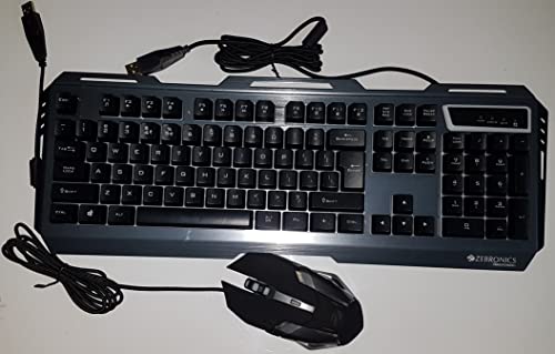 Zebronics Zeb-Transformer 1 Wired Gaming Keyboard and Mouse Combo, Multi-Color LED Modes with 3 Brightness Levels
