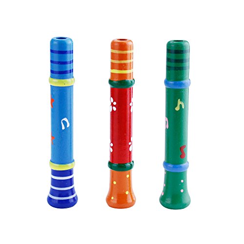 image for Sealive Kids Wooden Musical Instrument Toy Trumpet Colorful Originalit