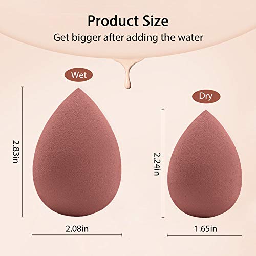 BAIMEI Makeup Sponge Set 2 Pcs Makeup Sponges & 2 Storage Boxes, Soft Blending beauty sponge, Application Tools for Liquid, Cream and Powder