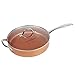 Copper Chef Elite 9 Piece Round Cookware Set -As Seen on TV! Heavy Duty Aluminum & Steel Pans With Ceramic Non Stick Coating. Includes Two Matching Lids, Frying Basket, Roasting & Steamer Tray.