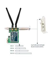 FebSmart Pcie WiFi Adaptador Pcie WiFi Tarjeta Pcie Wireless Network Adapter Pcie Wireless Card Pci WiFi Adapter pci WiFi Card Pci Wireless Card Pci Wireless Adapter Qualcomm Atheros