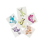 72 Neon Monkey Temporary Tattoos Birthday Party Favors