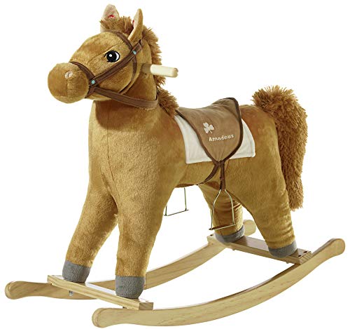 Bibi & Tina 735774 735774-Schaukelpferd Amadeus Bibi Blocksberg Plüschtier, Brown