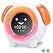 KUUOTE Kids Alarm Clock, Children Sleep Training Clock with 7 Changing Colors Teach Girls Boys Toddlers Time to Wake, Night Light Clock with 2400mAh Rechargeable Battery USB Charging, Orange