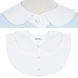 Anzermix® Women's Peter Pan Pearl Button Detachable Dickey False Collar