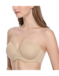 JOATEAY Sujetador sin tirantes para dama, con figura completa, alfombra roja multidirección, sujetador para Underwrie, Stay Put Plus Size
