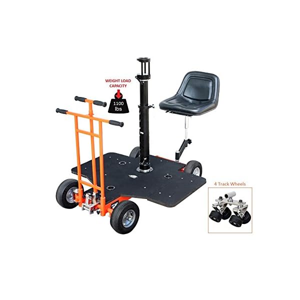 Proaim Quad Super Heavy-duty Film Camera Doorway Dolly w Bazooka, 100mm Riser & Track Wheel. Rear-Wheel Steering, For…
