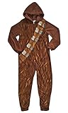 Star Wars Boys Chewbacca Costume Union Suit Hooded Blanket Sleeper Pajamas