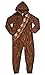 Star Wars Boys Chewbacca Costume Union Suit Hooded Blanket Sleeper Pajamas