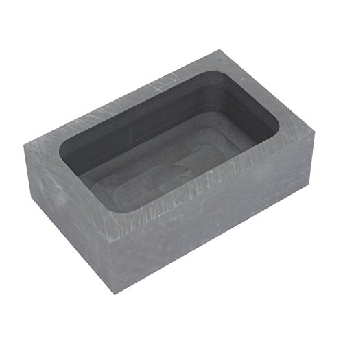 High Purity Refining Graphite Casting Melting Ingot Mold Graphite Crucibles for Gold Silver Aluminum Metals (125x80x40 (5.7oz))