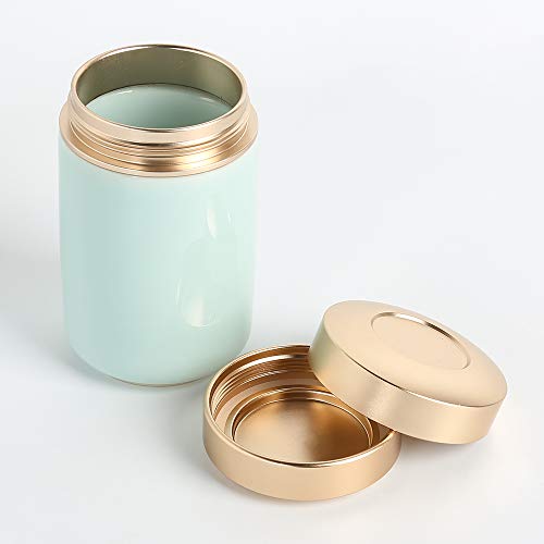 Tea Tins Canister set with Airtight Lids Home Kitchen Canisters for Tea Coffee Sugar Storage Loose Leaf Tea Tin Containers storage (Blue 4, 2PC/5OZ) - Thumbnail 3