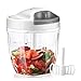 URPOWER Easy Pull Food Chopper Vegetable chopper, 5 Blades Powerful Manual Hand Held Chopper/Mincer/Blender to chop Onions, Garlics, Boneless Meats, Herbs, Fruits and for Salsa/Salad/Pizza/Pesto/Puree