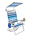 Deluxe 4 position Aluminum Beach Chair w/ Canopy & Storage Pouch